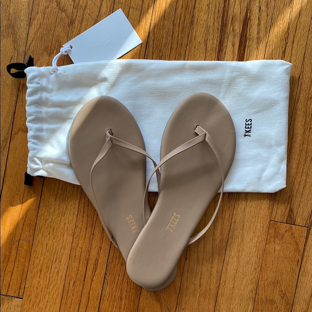 TKEES Tan Flip Flops